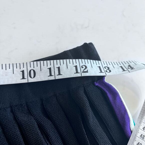 Sandro Croisette racing stripe pleated midi skirt size 2/US M - Picture 8 of 11